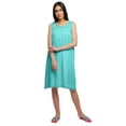 thumbnail image 1 of Moomaya Cotton A-Line Sleepwear For Ladies Round Neck Button Placket Nightdress, 1 of 6