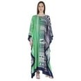 thumbnail image 1 of Moomaya Cotton Kaftan Cover Up Printed Kimono Sleeve Long Maxi Caftan Loungewear, 1 of 7