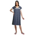 thumbnail image 1 of Moomaya Cotton Poplin Button Down Nightdress For Women Printed Nursing Nightwear, 1 of 5