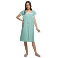 thumbnail image 1 of Moomaya Cotton Poplin Button Down Nightdress For Women Printed Nursing Nightwear, 1 of 5