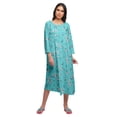 thumbnail image 1 of Moomaya Cotton Printed Button Down Nightdress For Women Nursing Night Gown, 1 of 6