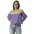 thumbnail image 1 of Moomaya Cotton Printed Off-Shoulder Top, Summer Wear Crop Top For Women, 1 of 8