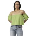 thumbnail image 1 of Moomaya Cotton Printed Off-Shoulder Top, Summer Wear Crop Top For Women, 1 of 8