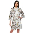thumbnail image 1 of Moomaya Cotton Printed Robe For Women Kimono Getting Ready Bridesmaid&nbsp;Lace Robes, 1 of 6