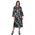 thumbnail image 1 of Moomaya Cotton Robe Women Long Printed Cotton Crossover Summer Bathrobes, 1 of 6