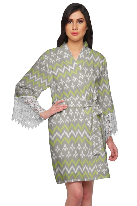 Cotton Robes For Women Lightweight Printed Short Bridesmaid Robes