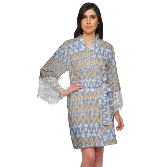 Moomaya Cotton Robes For Women Lightweight Printed Short Bridesmaid Robes