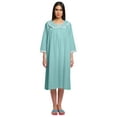thumbnail image 1 of Moomaya Cotton Sleepwear For Ladies Printed Round Neck Button Placket Nightdress, 1 of 6