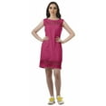thumbnail image 1 of Moomaya Cotton Sleeveless Lace Shift Dress Solid Casual Women Short Dresses, 1 of 5