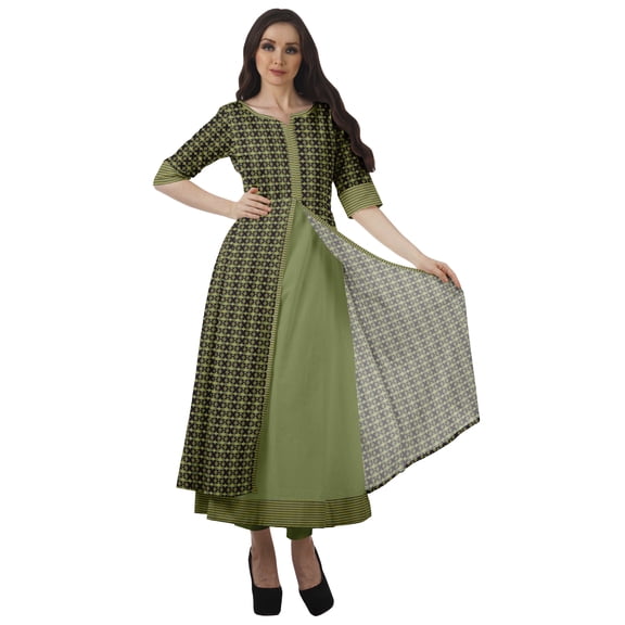 Moomaya Designer Indian Party Wear Kurta Set Ethnic Women Dress Tunic Pant Set-3XL