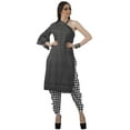 thumbnail image 1 of Moomaya Designer Printed One Shoulder Bell Sleeve Kurti w/ Pants Ethnic Clothing Sets For Women, 1 of 7