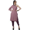 thumbnail image 1 of Moomaya Designer Printed One Shoulder Bell Sleeve Kurti w/ Pants Ethnic Clothing Sets For Women, 1 of 7