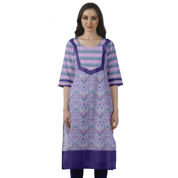 Moomaya Designer Straight Kurti For Women Printed Indian Tunic Top Long Kurta
