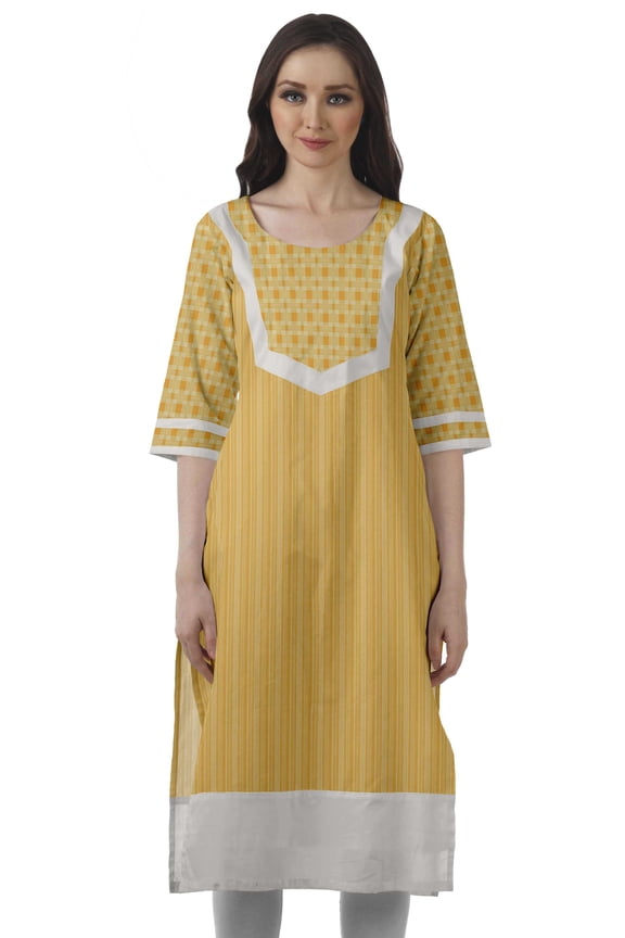 Designer Straight Kurti For Women Printed Indian Tunic Top Long Kurta