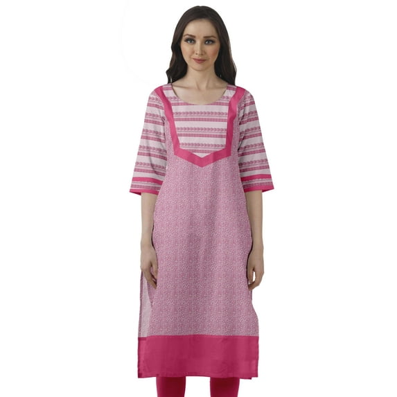Moomaya Designer Straight Kurti For Women Printed Indian Tunic Top Long Kurta