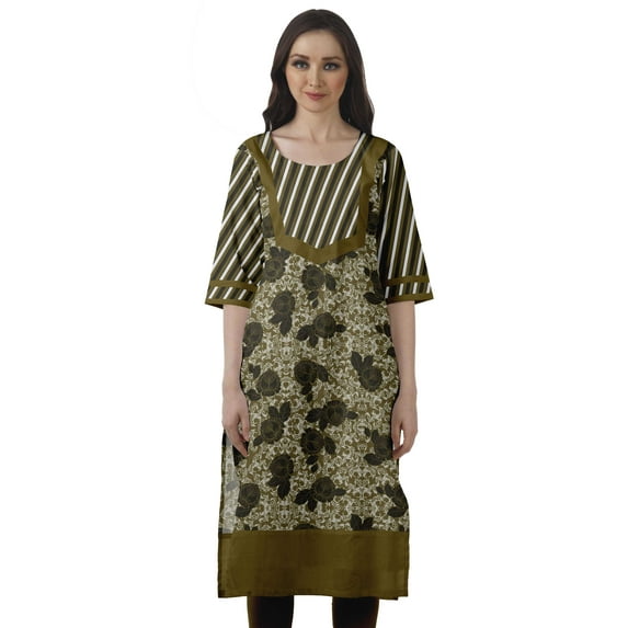 Moomaya Designer Straight Kurti For Women Printed Indian Tunic Top Long Kurta