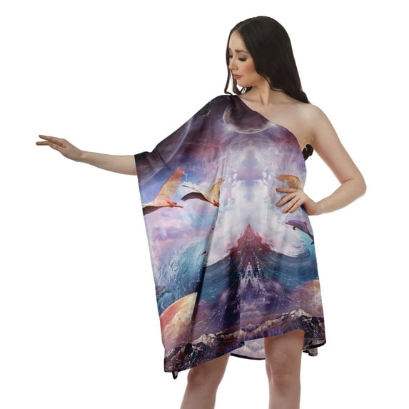 Moomaya Dresses Shoulder Sexy Knee Length Dresses Women Summer Cocktail Dress