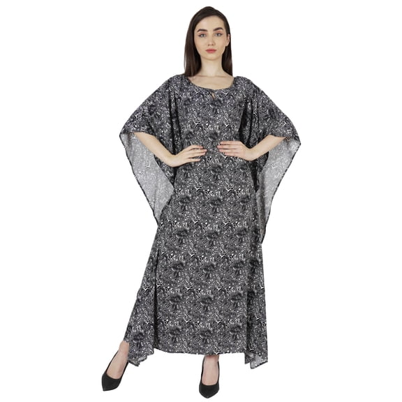 Moomaya Elegant Kimono Beach Kaftan Dress For Womens Turkish Bikini Swimsuit Dresses