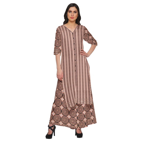 Moomaya Elegant Printed Kurta And Palazzo Pant Party Wear Ethnic Set For Girls