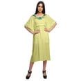 thumbnail image 1 of Moomaya Embroidery Dress For Women With Bell Sleeves Plus Size Mid Calf Top, 1 of 1