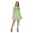 thumbnail image 1 of Moomaya Embroidery Dress For Women With Ruffle Style Short Top Indian Clothing, 1 of 1