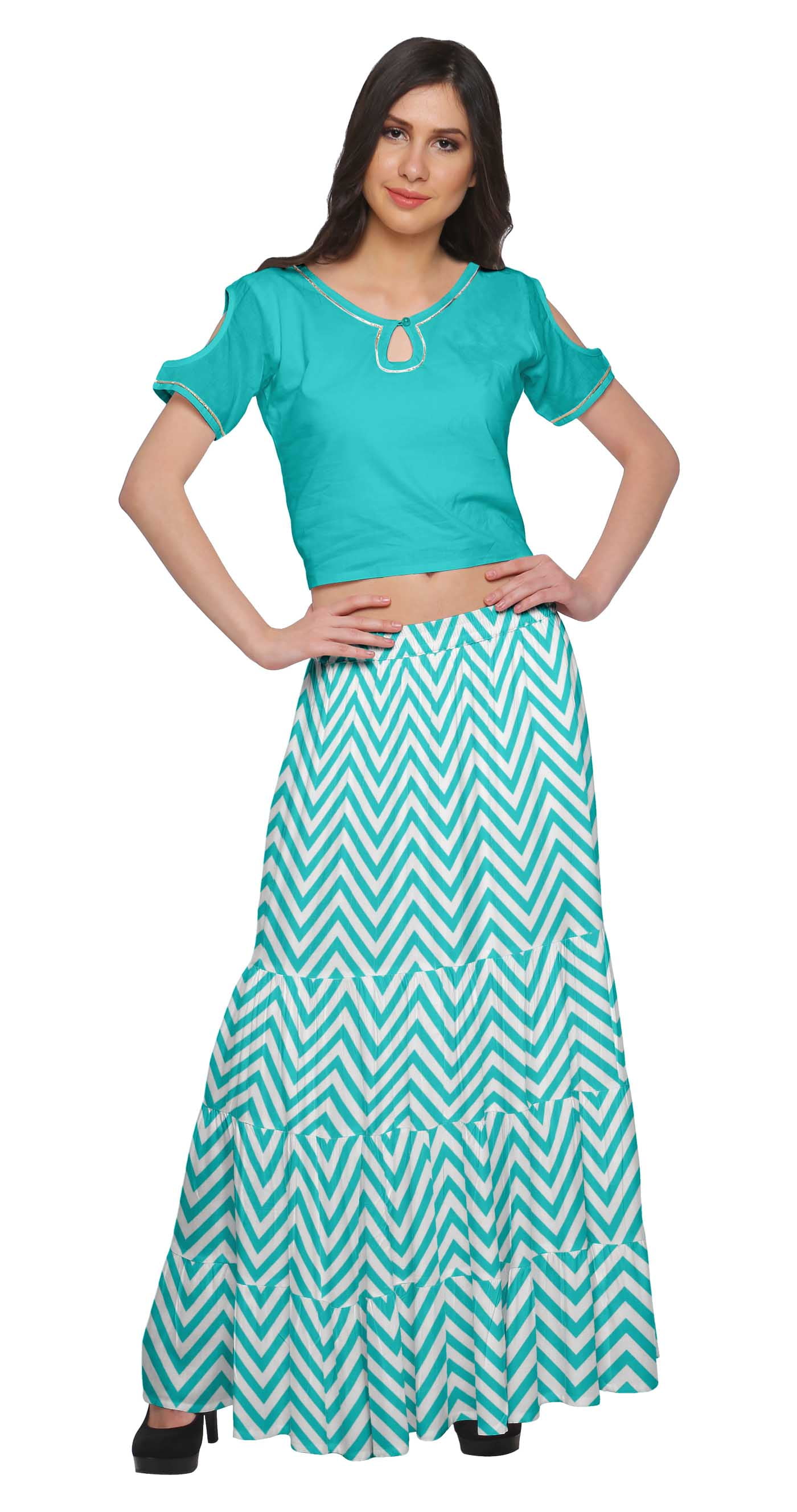 Cold shoulder ethnic dress online