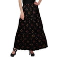 thumbnail image 1 of Moomaya Flared Skirt With Tie Waist Printed Long Skirt Plus Size Summer Wear, 1 of 6