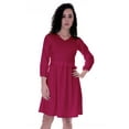 thumbnail image 1 of Moomaya Full Sleeves Gathered Dress w/ Ruffle Waist Casual Flowy Swing Dresses, 1 of 7