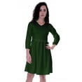 thumbnail image 1 of Moomaya Full Sleeves Gathered Dress w/ Ruffle Waist Casual Flowy Swing Dresses, 1 of 7