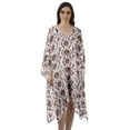 thumbnail image 1 of Moomaya Georgette Ladies Kaftan Holiday Loungewear Midi Dress Beach Coverup, 1 of 6