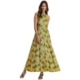 thumbnail image 1 of Moomaya Halter Neck Fit And Flare Maxi Dress, Summer Resort Dress For Women, 1 of 8