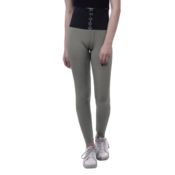 Moomaya High Waisted Yoga Pants For Women Corset Style Trendy Workout Leggings-OM