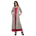 thumbnail image 1 of Moomaya Indian Cotton Slub Womens Palazzo Sets 3 Piece Outfit Dress Ethnic Wear, 1 of 5
