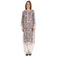 thumbnail image 1 of Moomaya Indian Rayon Kurta For Women Printed A-Line Kurti Lace Designer Ethnic Wear Shirt, 1 of 7