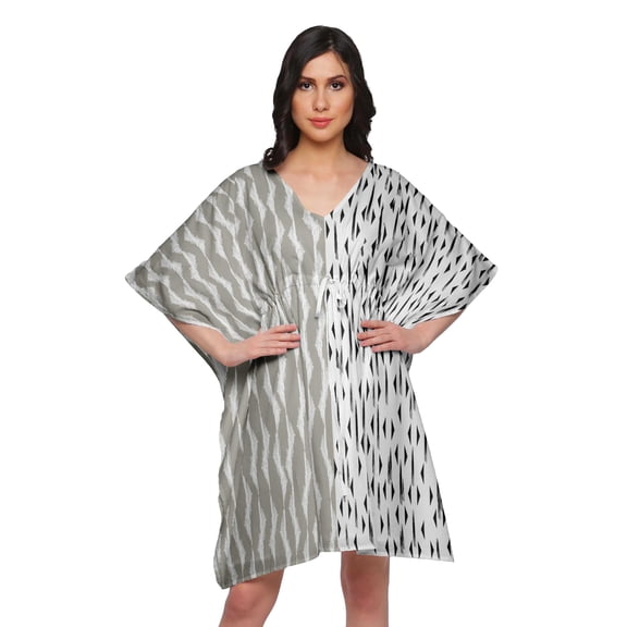 Moomaya Kaftan Dresses For Women Plus Size Printed Bikini Coverup Caftan Dress