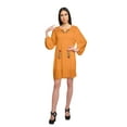 thumbnail image 1 of Moomaya Keyhole Neck Balloon Sleeves Embroidery Dress Summer Wear Solid Top, 1 of 1