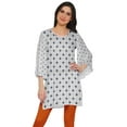 thumbnail image 1 of Moomaya Kimono Sleeve Mini Kurta Summer Tunic Printed Short Kurtis For Women, 1 of 5
