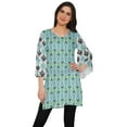 thumbnail image 1 of Moomaya Kimono Sleeve Mini Kurta Summer Tunic Printed Short Kurtis For Women, 1 of 5