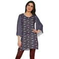 thumbnail image 1 of Moomaya Kimono Sleeve Mini Kurta Summer Tunic Printed Short Kurtis For Women, 1 of 5