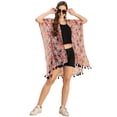 thumbnail image 1 of Moomaya Kimono Sleeves V Neck Regular Shrug - Women's Casual Printed Shrug, 1 of 9