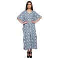 thumbnail image 1 of Moomaya Ladies Plus Size Kaftan Summer Wear Beach Coverup Kimono Caftan Dress - 2XL-3XL, 1 of 6