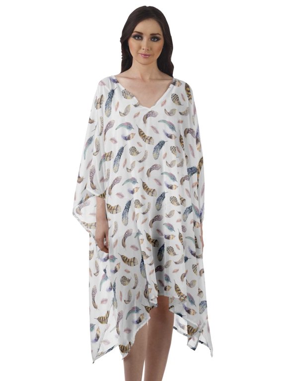 Ladies Plus Size Kaftan Summer Wear Beach Coverup Kimono Sleeves Caftan