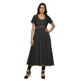 thumbnail image 1 of Moomaya Long Bollywood Designer Kurti WoMen's Solid Maxi Kurta Front Slit Tops, 1 of 6