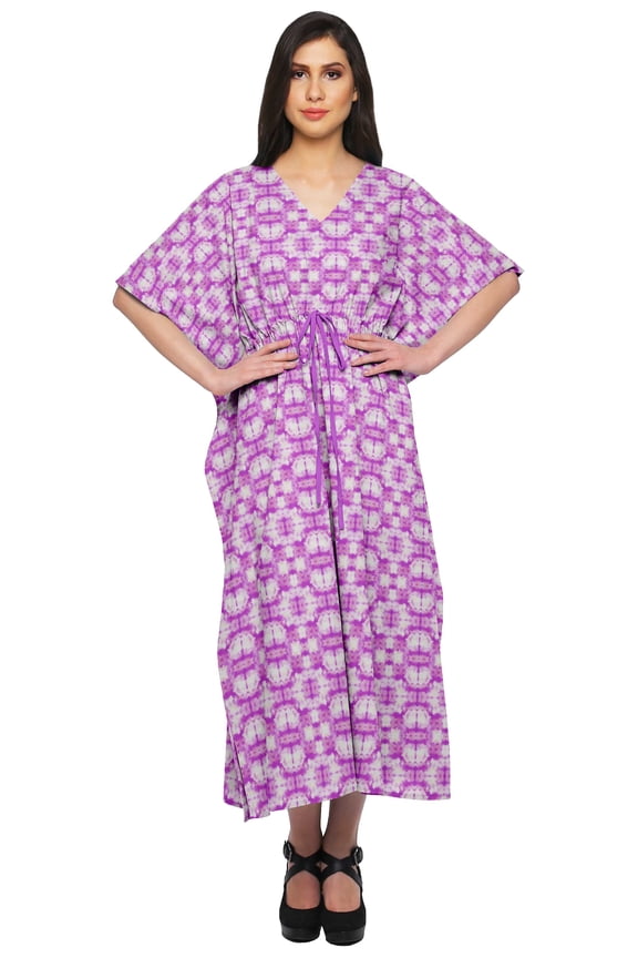 Long Caftan Maxi Dress Beach Swimwear Cover Up Womens Kaftan Plus Size - 2XL-3XL