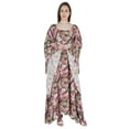 thumbnail image 1 of Moomaya Long Kaftan Maxi Dress For Womens Kimono Sleeves Beachwear Cover Up Plus Size Dresses, 1 of 6