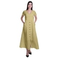 thumbnail image 1 of Moomaya Long Maxi Dress For Womens Short Sleeve Formal/Casual Dress With Pockets S-XXL, 1 of 7