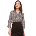 thumbnail image 1 of Moomaya Long Sleeve Shirt Collar Printed Top - Women's Stylish Georgette Top, 1 of 9
