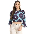 thumbnail image 1 of Moomaya Long Sleeves Round Neck Printed Top - Women's Casual Printed Top, 1 of 9