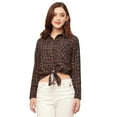 thumbnail image 1 of Moomaya Long Sleeves Spread Collar Rayon Shirt - Women's Casual Printed Shirt, 1 of 9