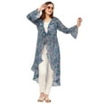 thumbnail image 1 of Moomaya Long Sleeves V Neck Ruffle Printed Shrug - Women's Stylish Ruffle Shrug, 1 of 9